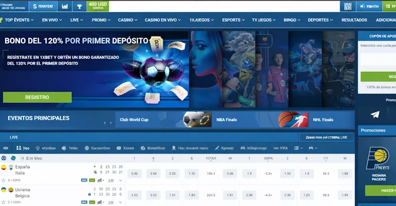 1xBet: 5.000 juegos de casino y 990+ mercados de apuestas
